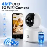 Gpirokcys Wireless Indoor Security Camera – Battery Powered, 6000mAh – $16.00