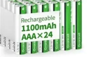 Granicell 1100mAh 1.2V AAA NiMH Rechargeable Batteries (24-Pack) for $11.24