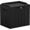 Greesum 31-Gallon Lockable Outdoor Storage Box in Dark Black for $22.49