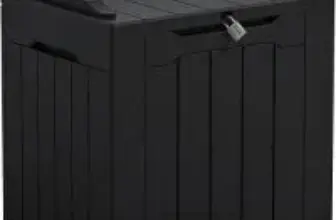 Greesum 31-Gallon Lockable Outdoor Storage Box in Dark Black for $22.49