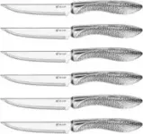 Hissf 4.5″ Stainless Steel Serrated Steak Knives Set for $7.99