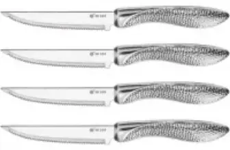Hissf 4.5″ Stainless Steel Serrated Steak Knives Set for $7.99
