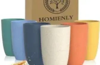 Homienly 12oz Unbreakable Wheat Straw Cup Set (6-Piece) for $6.99
