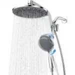 Hopopro 9″ Adjustable Dual Magnetic Shower with Handheld for $39.99