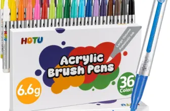 Hotu 6mm Non-Toxic Acrylic Paint Markers (36 Colors) for $11.49