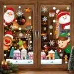 HSHFAMIIY 135-Piece Reusable Christmas Decor Stickers for $2.99
