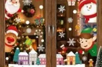 HSHFAMIIY 135-Piece Reusable Christmas Decor Stickers for $2.99