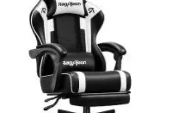 Jecqcupg 400lbs Adjustable Ergonomic Gaming Chair in Arctic White for $89.99