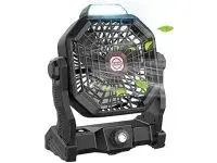 Jinlicte 20000mAh Rechargeable Portable Camping Fan with LED Lantern for $15.99