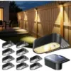 Jofios Waterproof Solar Powered Fence Lights (12-Pack) for $16.09