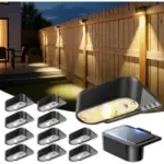 Jofios Waterproof Solar Powered Fence Lights (12-Pack) for $16.09