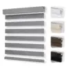 Joydeco No Drill Zebra Blinds Cordless Day & Night Roller Shades Grey 35×75 – $43.50