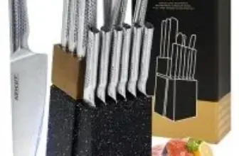 Keycut 13-Piece Stainless Steel Knife Set with Block for $49.99