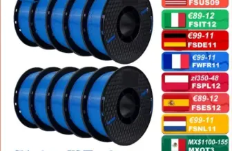 KINGROON 10KG PLA Filament 1.75mm – 10 Rolls Black for $54.05