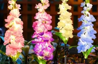 KOOPER 4-Pack Solar Delphinium Flower Lights for $14.49