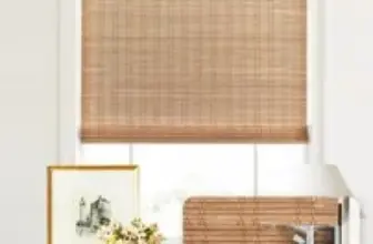 LazBlinds No Drill Cordless Bamboo Roman Shades 36×72 – $43.43