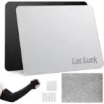 LetLcuk 15.7″x11.8″ Ultra-Smooth Glass Gaming Mouse Pad with Arm Sleeve and Bag for $29.99