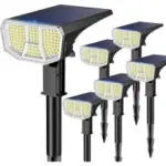 Letmy 2000mAh Dual Mode Outdoor Solar Spot Lights (6-Pack) for $18.47