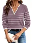 Lightweight V-Neck Long Sleeve Shirt for $9.99
