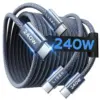 LISEN USB C to USB C Fast Charging Cable (6.6FT) – 2 Pack for $5.60