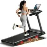 Lontek Foldable Walking Pad Treadmill with 12-Level Incline for $158.39
