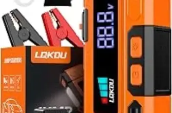 LQKDU 5000A 12V Portable Lithium Car Battery Jump Starter – $39.99