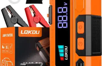 Lqkdu 5000A 12V Portable Lithium Car Battery Jump Starter with Flashlight for $39.99