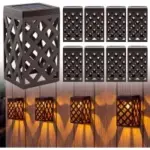 Lyeasw Solar Fence Lights (8-Pack) Now $17.49