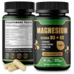 Magnesium Glycinate 300mg with Vitamin D3 4000 IU and K2 MK-7 for $8.99