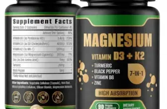 Magnesium Glycinate 300mg with Vitamin D3 4000 IU and K2 MK-7 for $8.99