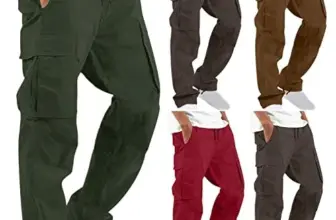 Men’s Baggy Cargo Hiking Pants with Pockets for $14.30