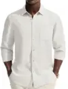 Men’s Linen Blend Long Sleeve Button Down Dress Shirt for $9.99