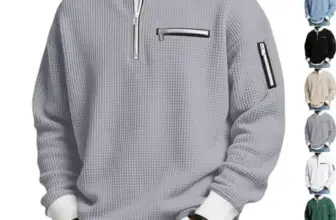 Men’s Oversized Waffle Quarter Zip Shirt for $14.99