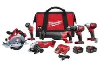 Milwaukee 2696-26 M18 18V Cordless 6-Tool Combo Kit – $528.66