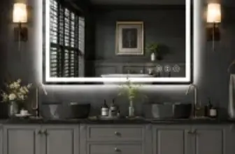 Miskerm 48″ x 30″ Metal Frame Anti-Fog Wall Vanity Mirror for $97.62