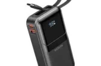 MOKiN 10000mAh 30W Portable Power Bank with Built-in Cable for $11.49