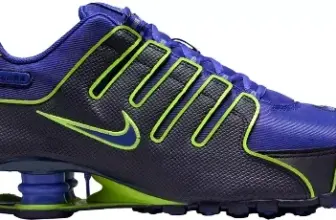 Nike Men’s Shox NZ Shoes in White/Metallic Silver/Green for $62.87