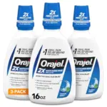 Orajel Medicated Mouth Sore Rinse, Mint Flavor, 16 Oz, 3-Pack for $19.04