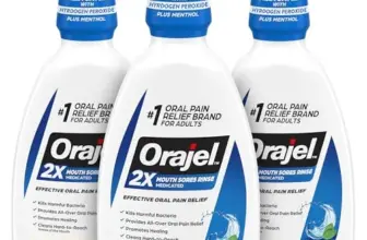 Orajel Medicated Mouth Sore Rinse, Mint Flavor, 16 Oz, 3-Pack for $19.04