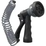 Orbit 25′ Coil Garden Hose with 8-Pattern Nozzle for $7.19