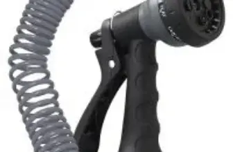 Orbit 25′ Coil Garden Hose with 8-Pattern Nozzle for $7.19