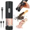 Pancellent 2-in-1 USB-C Rechargeable Electric Salt & Pepper Grinder Set – $12.49