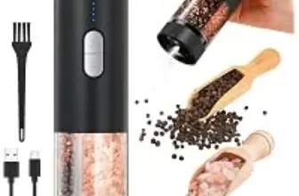 Pancellent 2-in-1 USB-C Rechargeable Electric Salt & Pepper Grinder Set – $12.49