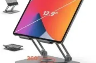 Phixero 12.9″ Rotating Aluminum Foldable Tablet Stand for $13.99