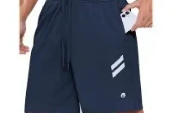 Pinspark 7″ Quick Dry Workout Shorts with Zipper Pockets for $7.99
