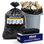 Plasticplace 55 Gallon Black Contractor Bags – 32 Count for $29.93