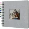 Popotop 60-Page 8″ x 8″ Linen Scrapbook Photo Album with Display Window for $2.99