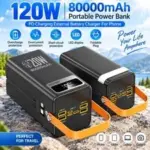 120W 80000mAh Portable Power Bank – $41.99