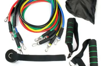 Resistance Band Workout Set with 5 Bands, 2 Handles, 2 Straps, Anchor & Carry Bag for $6