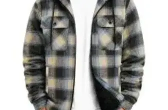 SCODI Men’s Fleece Hooded Sherpa Lined Zip-Up Plaid Hoodie for $19.99